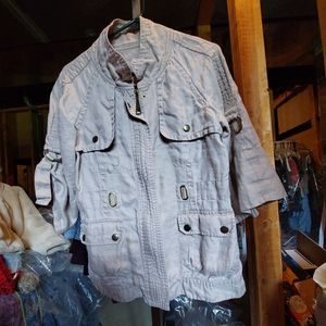 Cargo Jacket With Pockets And Gold Details